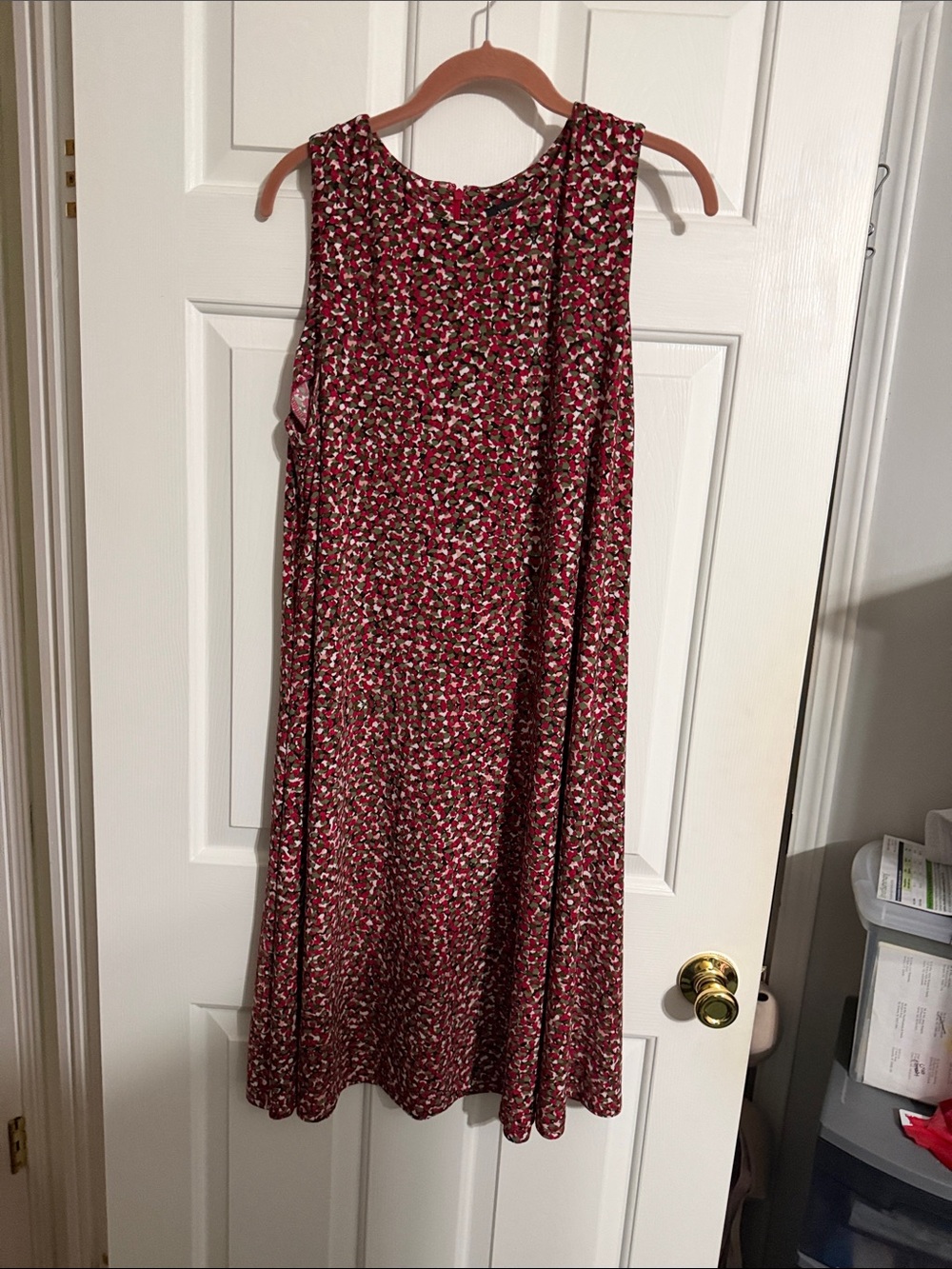 Nine West Red Floral Midi Dress